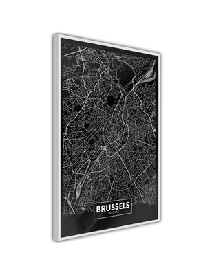 Poster  City Map: Brussels (Dark)